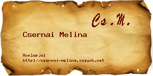 Csernai Melina névjegykártya